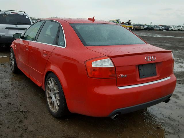 WAUPL68E45A049063 - 2005 AUDI S4 RED photo 3