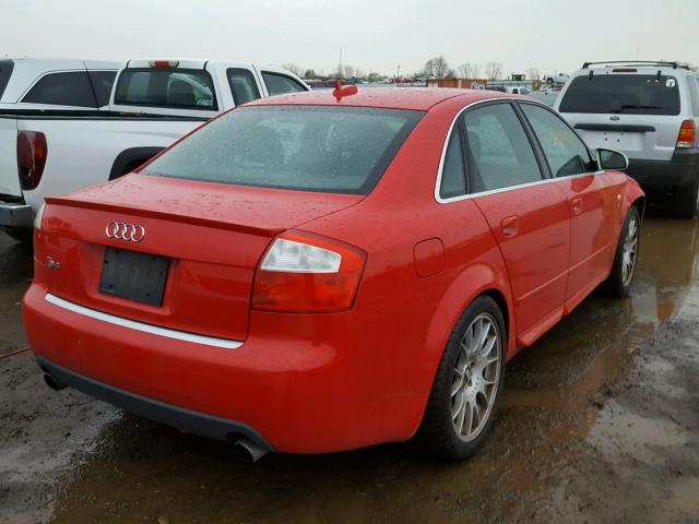WAUPL68E45A049063 - 2005 AUDI S4 RED photo 4