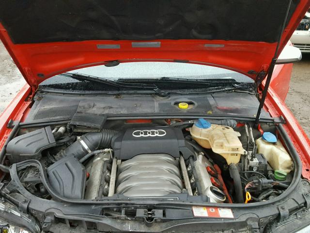 WAUPL68E45A049063 - 2005 AUDI S4 RED photo 7