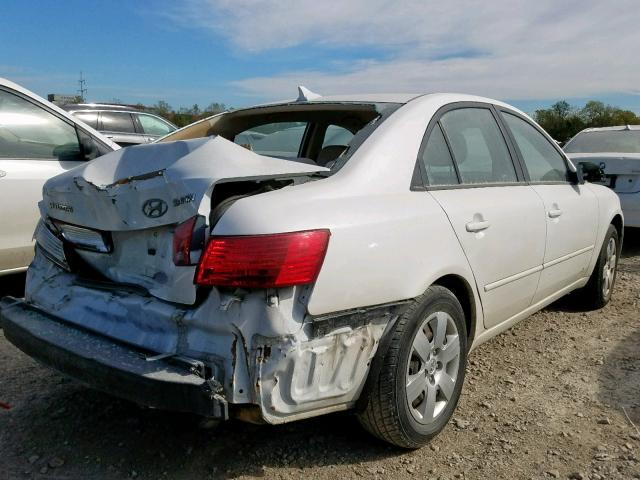 5NPET46C89H507525 - 2009 HYUNDAI SONATA GLS WHITE photo 4