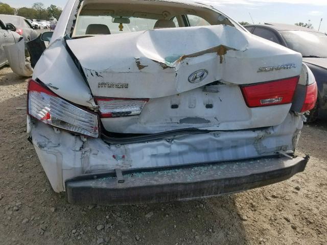 5NPET46C89H507525 - 2009 HYUNDAI SONATA GLS WHITE photo 9