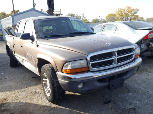 1B7GL2AX11S193682 - 2001 DODGE DAKOTA QUA BROWN photo 1