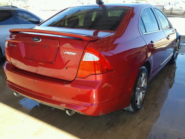 3FAHP0KCXCR326940 - 2012 FORD FUSION SPO RED photo 4