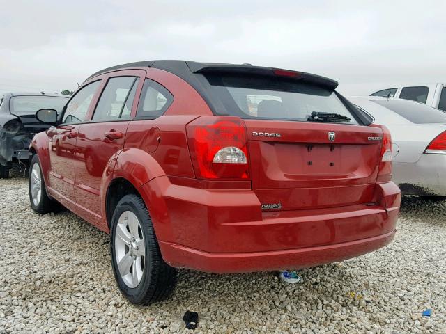 1B3CB3HA1AD565410 - 2010 DODGE CALIBER MA BURGUNDY photo 3