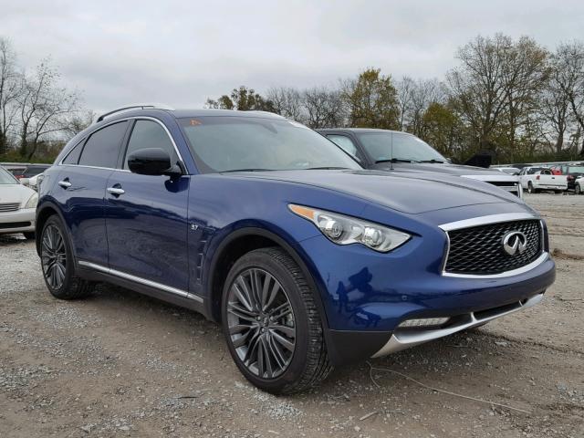 JN8CS1MW2HM415454 - 2017 INFINITI QX70 BLUE photo 1