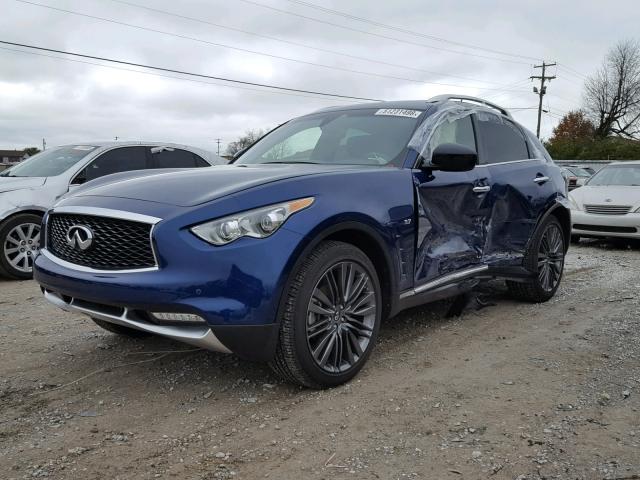 JN8CS1MW2HM415454 - 2017 INFINITI QX70 BLUE photo 2