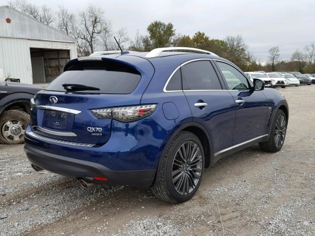 JN8CS1MW2HM415454 - 2017 INFINITI QX70 BLUE photo 4