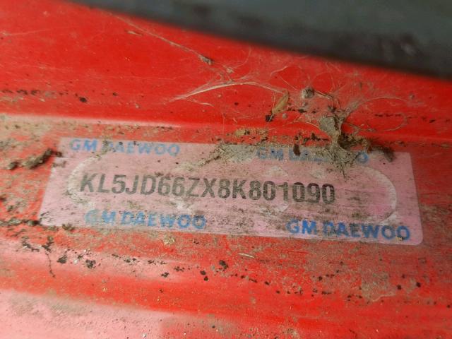 KL5JD66ZX8K801090 - 2008 SUZUKI RENO BASE RED photo 10