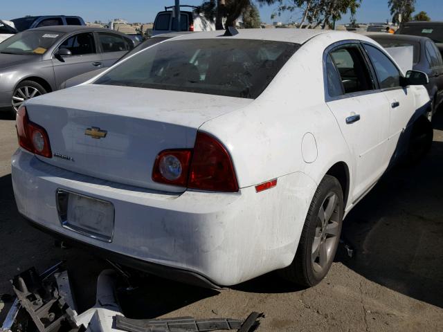 1G1ZC5E00CF196651 - 2012 CHEVROLET MALIBU 1LT WHITE photo 4