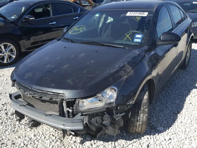 1G1PC5SB5F7179940 - 2015 CHEVROLET CRUZE LT BLACK photo 2