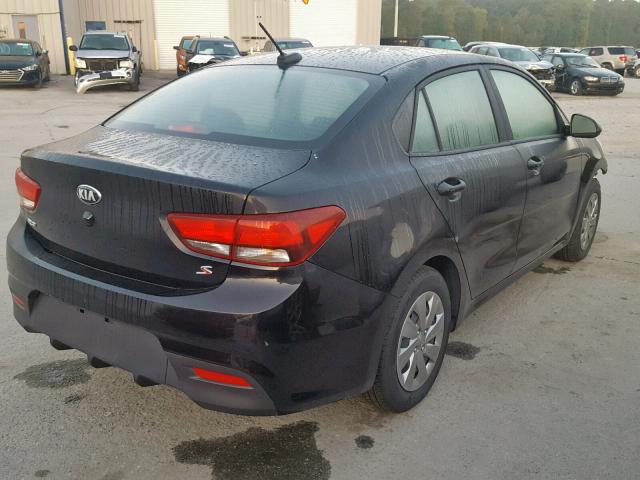 3KPA24AB9KE158465 - 2019 KIA RIO S BLACK photo 4