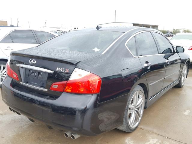 JNKBY01E08M500464 - 2008 INFINITI M45 BASE BLACK photo 4