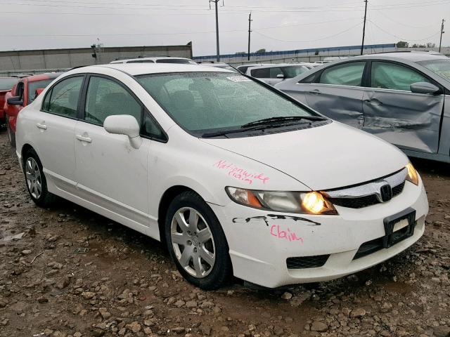 1HGFA16539L000877 - 2009 HONDA CIVIC LX WHITE photo 1