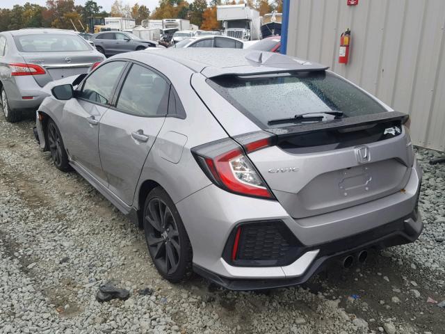 SHHFK7G42JU222756 - 2018 HONDA CIVIC SPOR SILVER photo 3