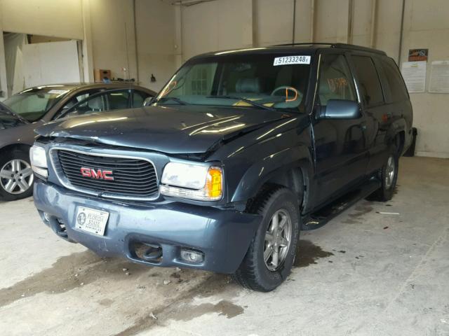 1GKEK63R4YR222291 - 2000 GMC DENALI BLUE photo 2