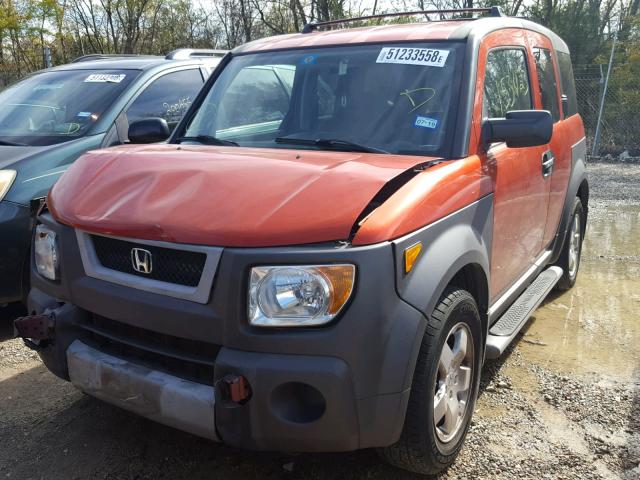 5J6YH28553L017929 - 2003 HONDA ELEMENT EX ORANGE photo 2