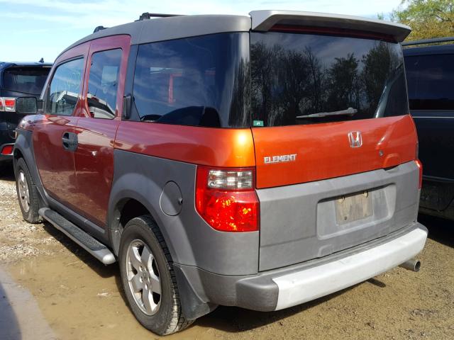 5J6YH28553L017929 - 2003 HONDA ELEMENT EX ORANGE photo 3