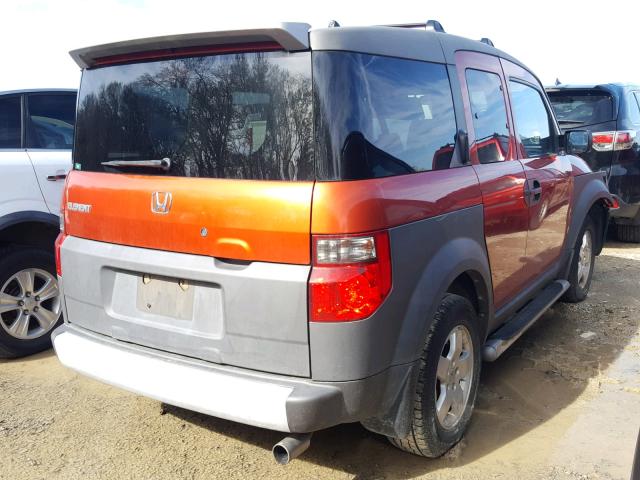 5J6YH28553L017929 - 2003 HONDA ELEMENT EX ORANGE photo 4