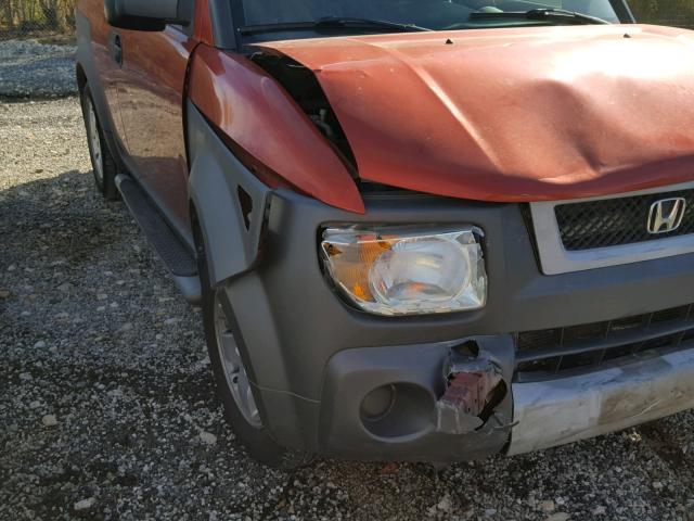 5J6YH28553L017929 - 2003 HONDA ELEMENT EX ORANGE photo 9