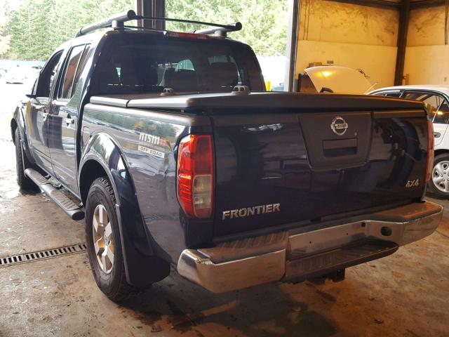 1N6AD07W17C419256 - 2007 NISSAN FRONTIER C BLUE photo 3