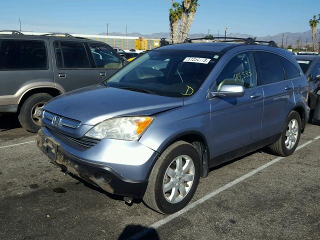 JHLRE48779C005714 - 2009 HONDA CR-V EXL BLUE photo 2