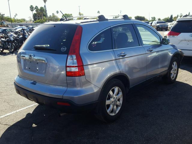 JHLRE48779C005714 - 2009 HONDA CR-V EXL BLUE photo 4