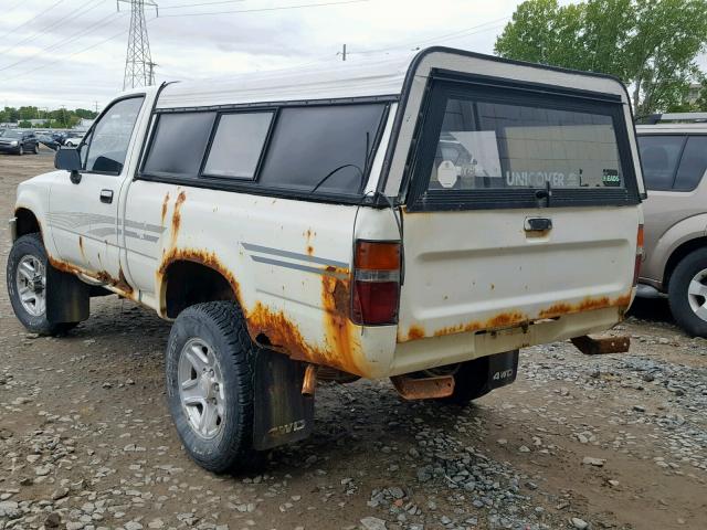 JT4RN01P9M0015686 - 1991 TOYOTA PICKUP 1/2 WHITE photo 3