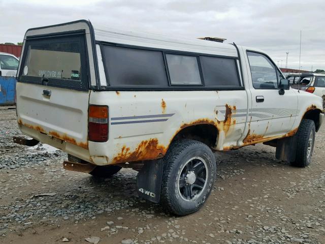 JT4RN01P9M0015686 - 1991 TOYOTA PICKUP 1/2 WHITE photo 4