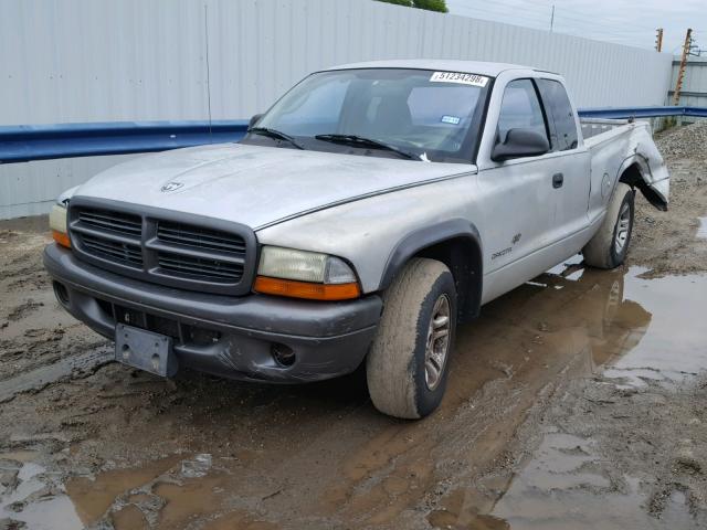 1B7GL12X82S545828 - 2002 DODGE DAKOTA BAS GRAY photo 2