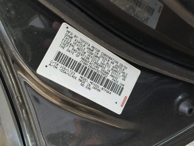 JT8BF28G4Y5075852 - 2000 LEXUS ES 300 CHARCOAL photo 10