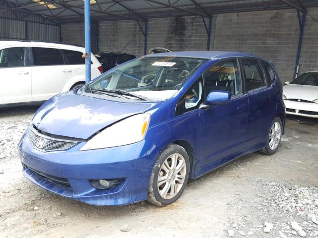 JHMGE88429S002855 - 2009 HONDA FIT SPORT BLUE photo 2