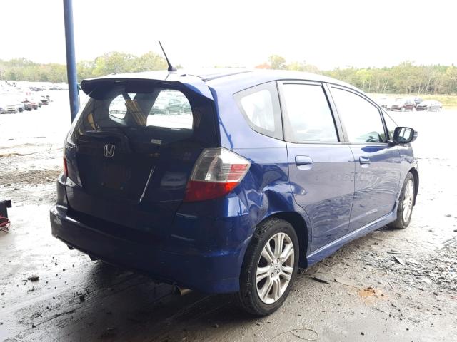 JHMGE88429S002855 - 2009 HONDA FIT SPORT BLUE photo 4