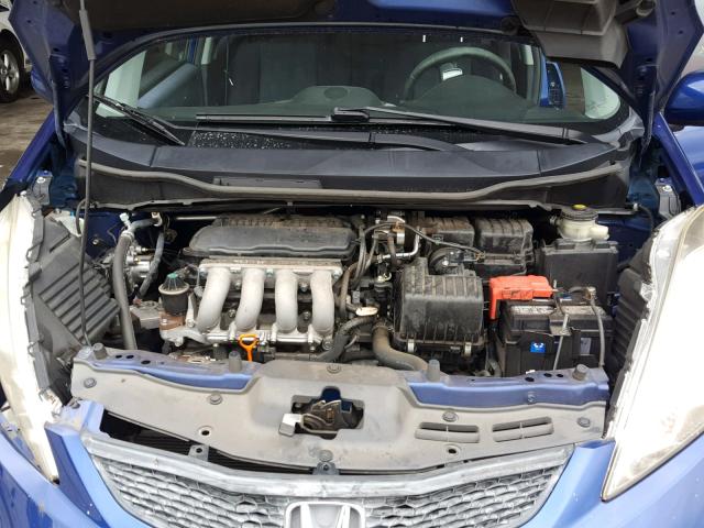 JHMGE88429S002855 - 2009 HONDA FIT SPORT BLUE photo 7