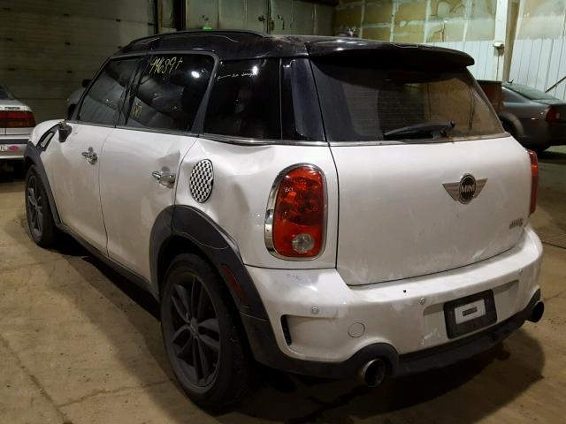 WMWZC3C55CWL84069 - 2012 MINI COOPER S C WHITE photo 3