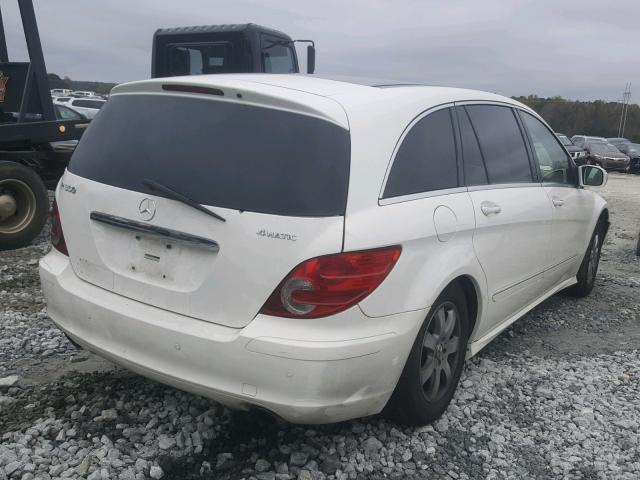 4JGCB65E97A045680 - 2007 MERCEDES-BENZ R 350 WHITE photo 4