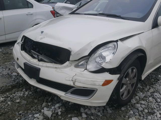 4JGCB65E97A045680 - 2007 MERCEDES-BENZ R 350 WHITE photo 9