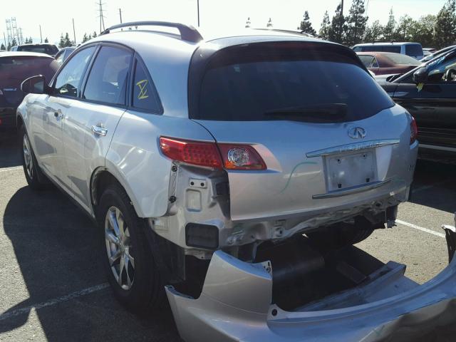 JNRAS08U47X100562 - 2007 INFINITI FX35 SILVER photo 3