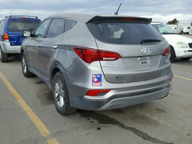 5XYZTDLBXJG541300 - 2018 HYUNDAI SANTA FE S GRAY photo 3