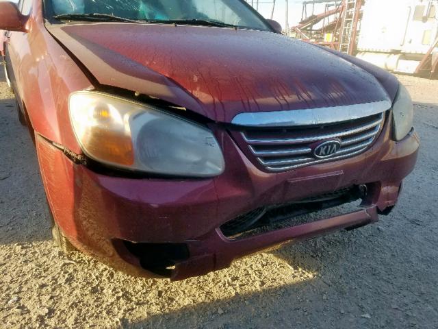 KNAFE121675429984 - 2007 KIA SPECTRA EX MAROON photo 9