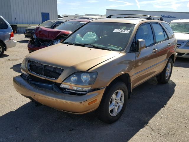 JT6GF10UXX0026547 - 1999 LEXUS RX 300 GOLD photo 2