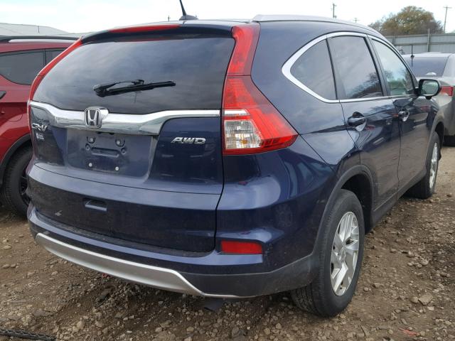 5J6RM4H74FL076620 - 2015 HONDA CR-V EXL BLUE photo 4