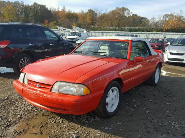 1FACP44E0NF176594 - 1992 FORD MUSTANG LX RED photo 2
