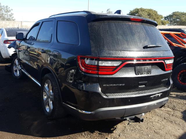 1C4RDHDG0EC455194 - 2014 DODGE DURANGO LI BLACK photo 3