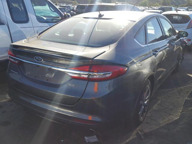 3FA6P0G79HR163742 - 2017 FORD FUSION S GRAY photo 4