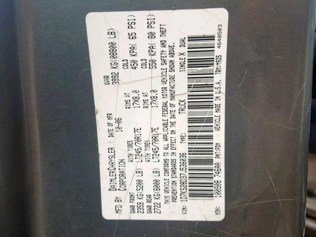 1D7KS28D37J536036 - 2007 DODGE RAM 2500 S Մոխրագույն լուսանկար 10