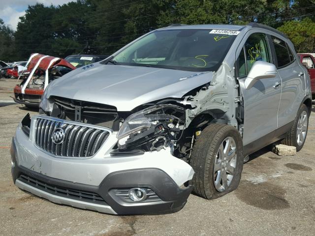 KL4CJCSB1EB616516 - 2014 BUICK ENCORE SILVER photo 2