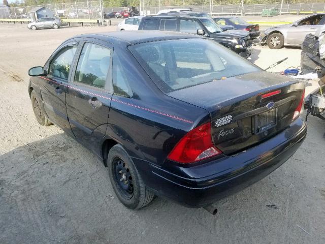 1FAFP33P52W243602 - 2002 FORD FOCUS LX BLACK photo 3