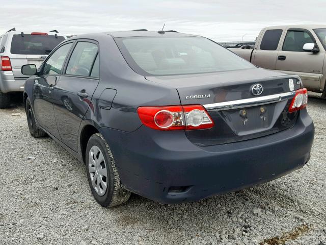 2T1BU4EE3BC742961 - 2011 TOYOTA COROLLA BA GRAY photo 3