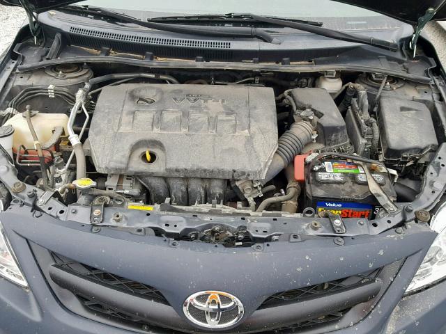 2T1BU4EE3BC742961 - 2011 TOYOTA COROLLA BA GRAY photo 7