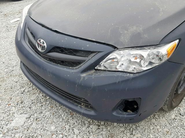 2T1BU4EE3BC742961 - 2011 TOYOTA COROLLA BA GRAY photo 9